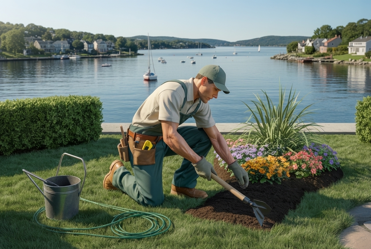 Landscaping service photo for Milford CT lawn and garden care