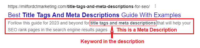 Meta description example