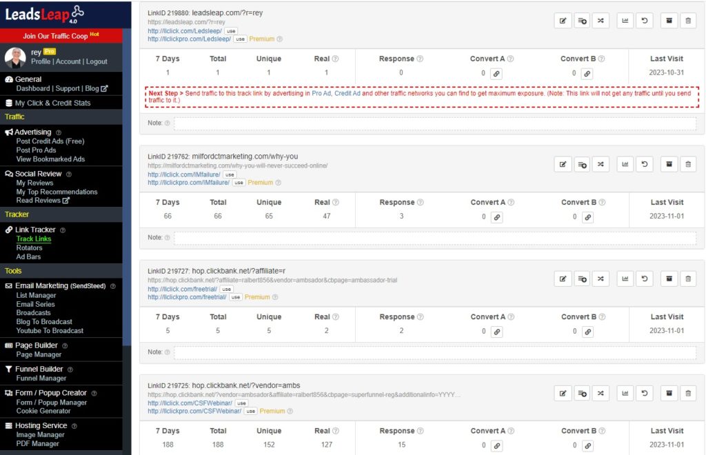 Making Money Online Journey Update day 2 Image Of Leads leap platform