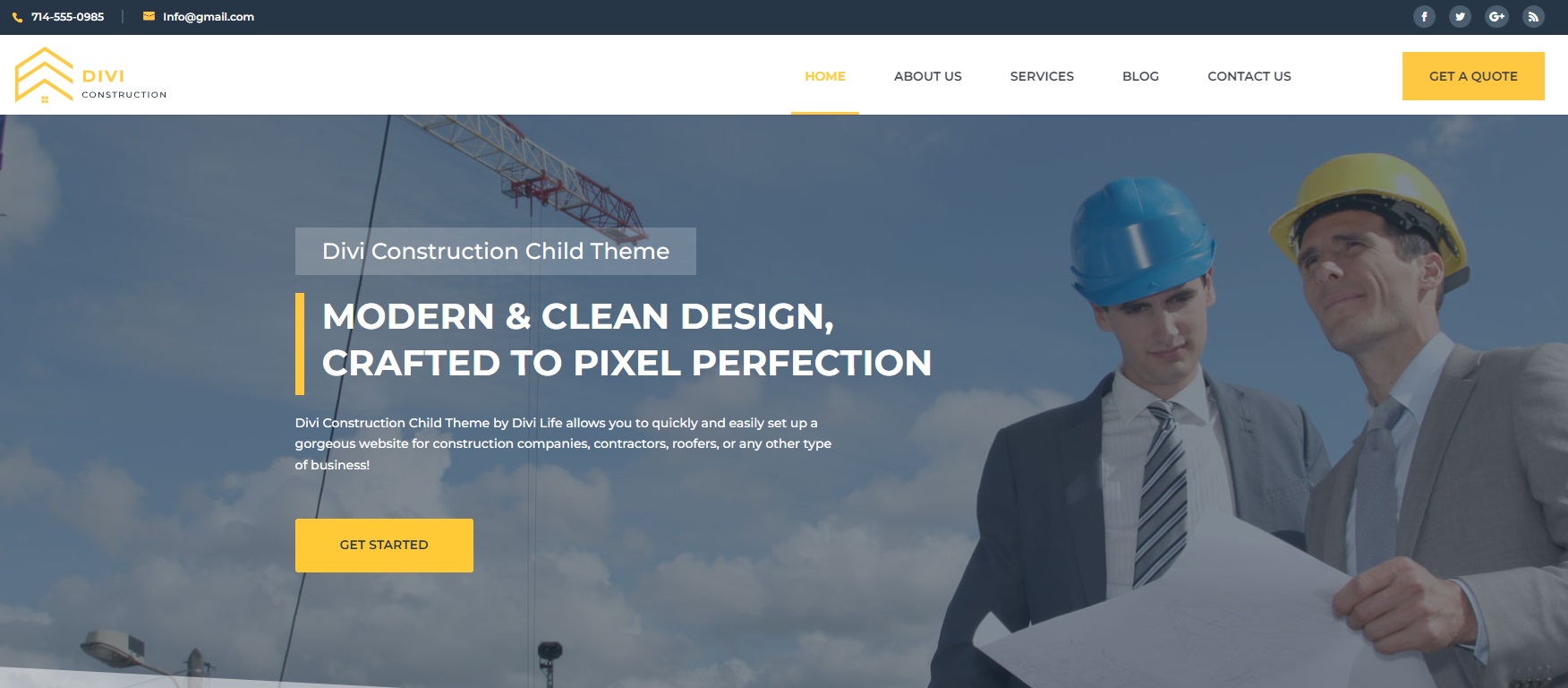 Image of contractors demo website