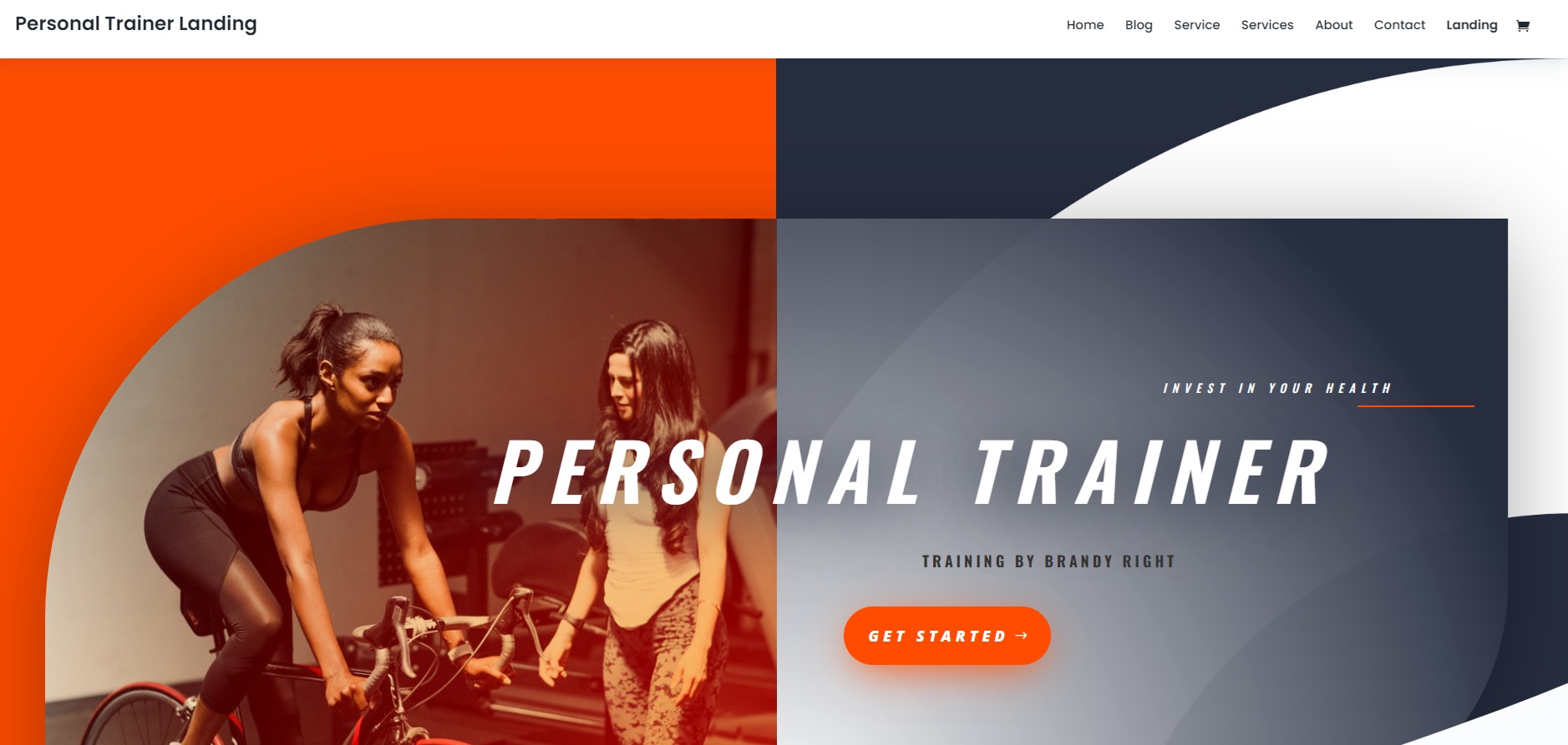 image of personal trainer website