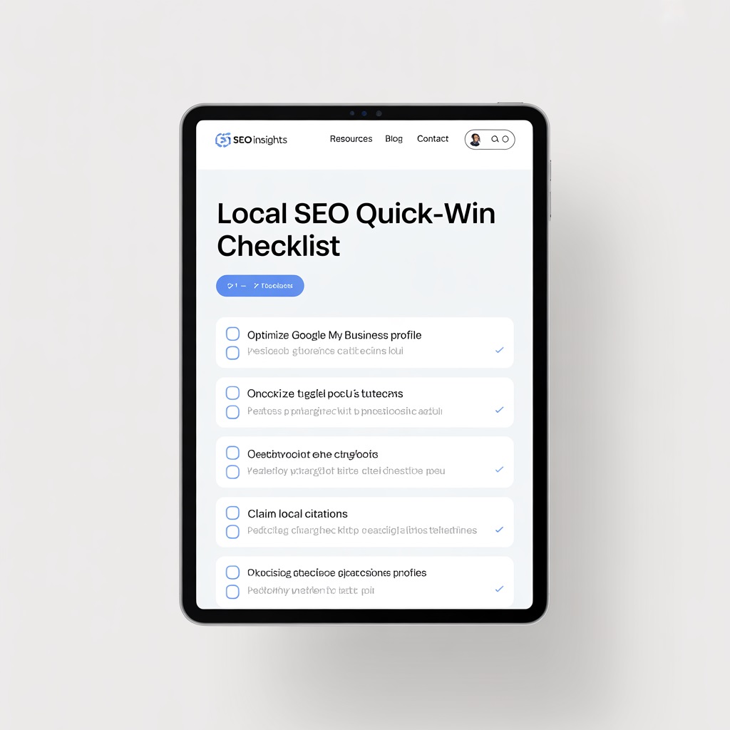 image of my local SEO quick win checklist