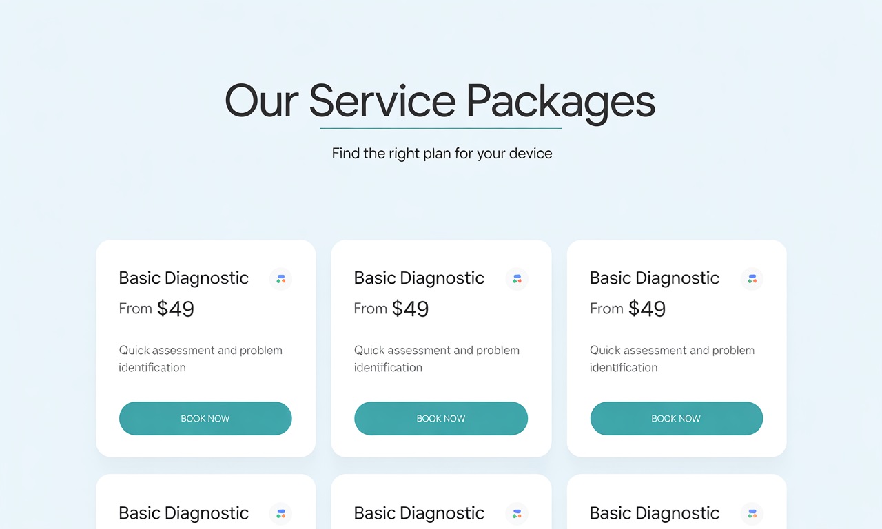 product Listings and service packages