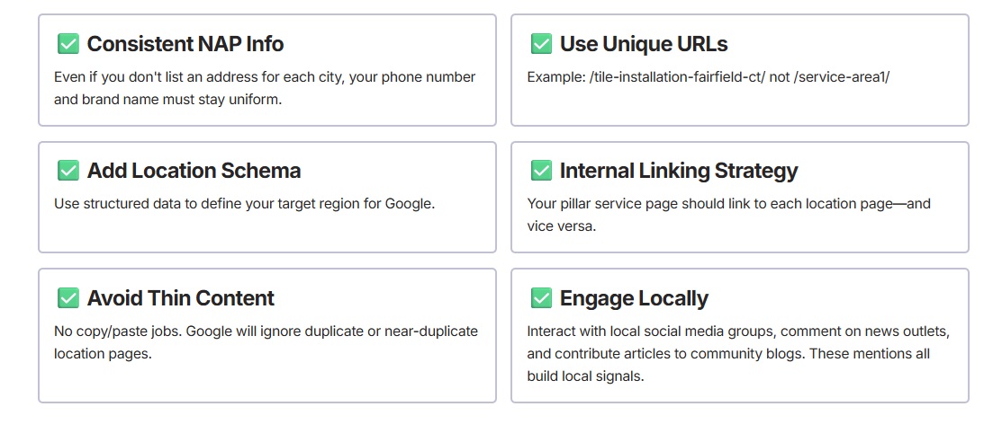 Image of best practices for multi-location SEO