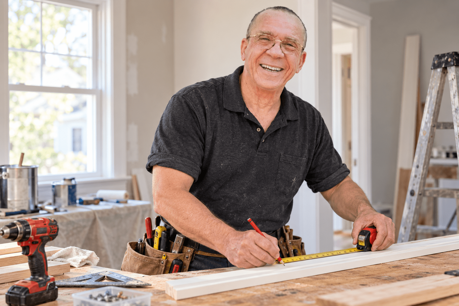 Rey when he was a handyman